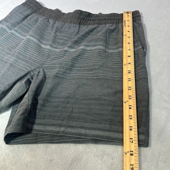 prAna Shorts Mens XXL Charcoal Gray Striped Slope Short Outdoors Hiking Stretch - Picture 9 of 11